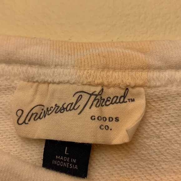 Ladies peach tie dye crewneck sweatshirt - Picture 4 of 4